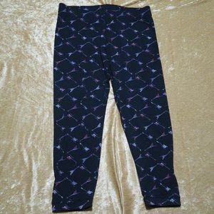 Super Low Fat Black Old School Guitar Cropped Leggings – Medium (Juniors)